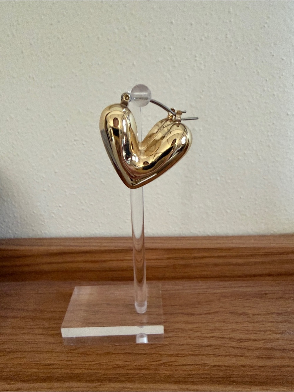 Gold Heart Hoop Earrings - Women Jewelry
